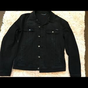 Men’s Dolce and Gabbana Blk Denim Jacket sz 54